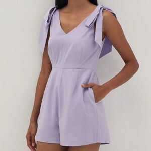 Love Bonito Maren Tie Shoulder Romper Small